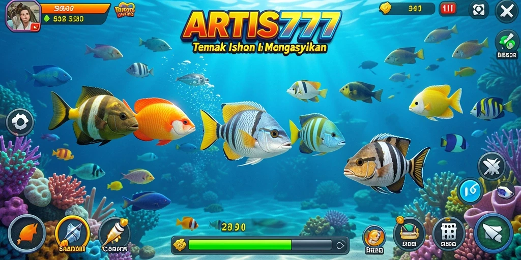 Tampilan gameplay seru dalam ARTIS777 yang menampilkan aksi Tembak Ikan.