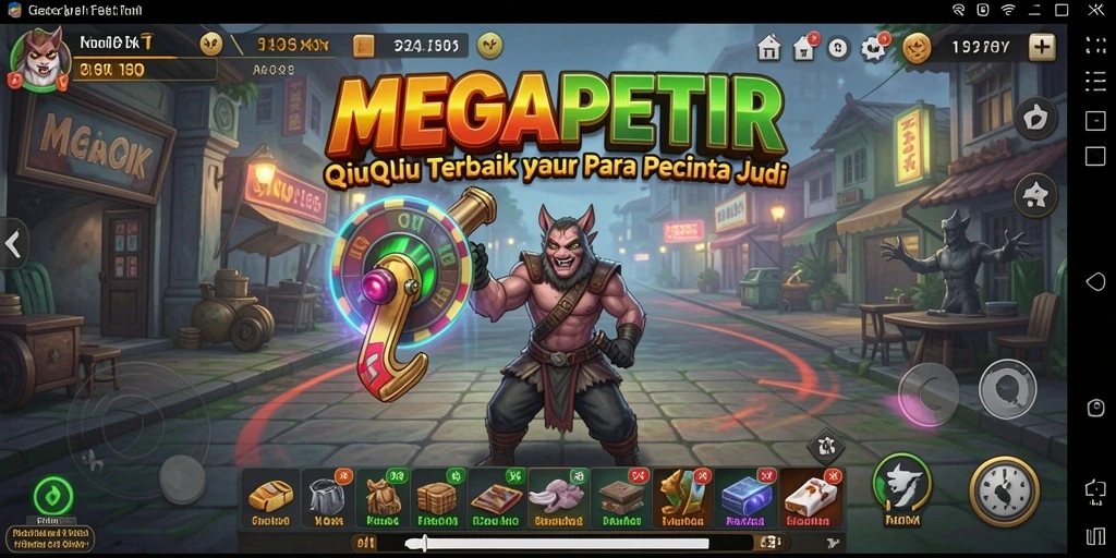 Tampilan gameplay seru di MEGAPETIR dengan suasana QiuQiu.