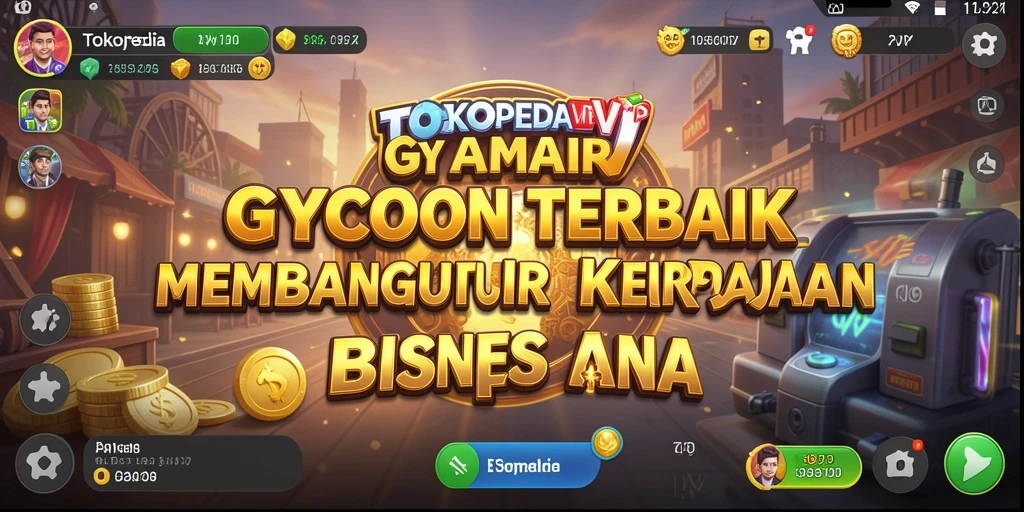 Tampilan gameplay <strong>TOKOPEDIAVIP</strong> yang menawan dengan desain toko yang kreatif.